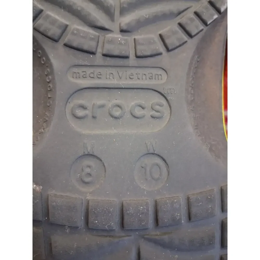 Crocs Unisex Classic Lined Slip On Clog Mens Sz 10 Tie Dye Multicolor Fuzzy Sole